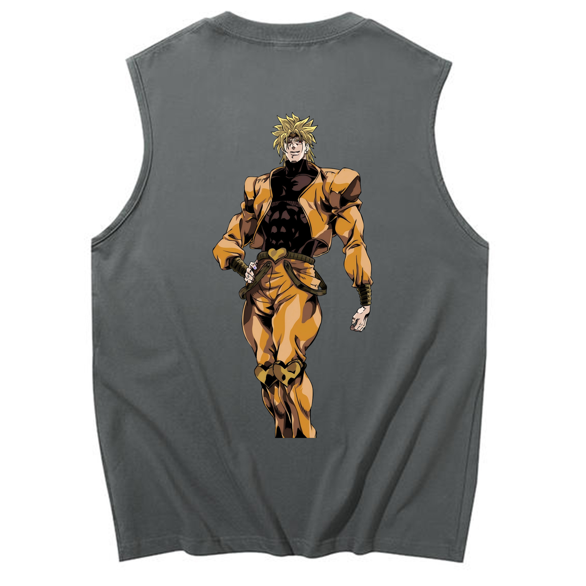 （画像用） ジョジョの奇妙な冒険 ディオ?ブランドー JoJo's Bizarre Adventure Dio Brando コットン100％タンクトップ（背面プリント）